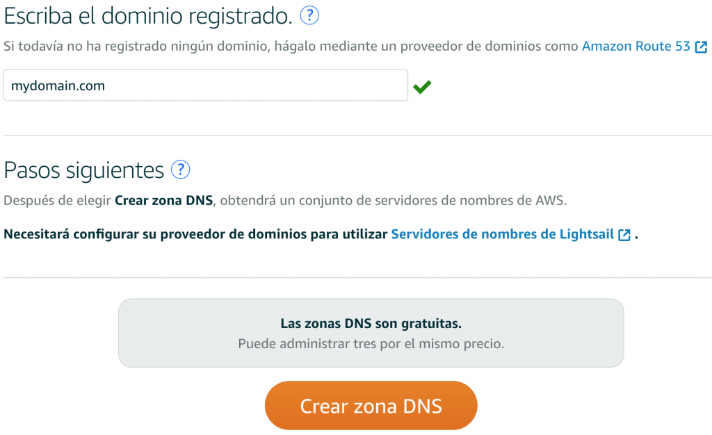 crear zona DNS